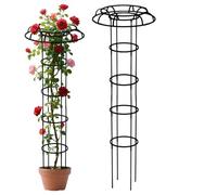 Enrejado de Jardín Poste vertical artístico | Torre enrejada de exterior tipo sombrilla para Enredaderas Flores Guisantes Judías Tomates Clemátides Ventana Balcón