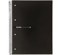 Enri 100435752 - Cuaderno microperforado, cuadricula de 5 x 5, 160 hojas, color negro