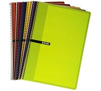 Enri 103024504 - Pack de 10 cuadernos con espiral simple, horizontal, tapas blandas, colores surtidos
