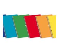Enri 4º tapa dura cuaderno espiral pauta 3 con margen - 80 hojas - diseño surtido - resistente tapa dura - pauta 3 con margen - espiral de alta calidad (5 uds)