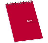 Enri Bloc Espiral 80 Hojas 4x4 Tapa Dura 1/8 Apaisado Color Rojo - Pack 10 Unidades