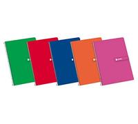 Enri Cuaderno (A4), tapa dura, 80 hojas de cuadrícula de 4 x 4, surtido aleatorio, 1 unidad