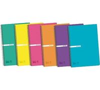 Enri Cuaderno a5 cubierta de plástico cuadro 4 x 4 mm con margen