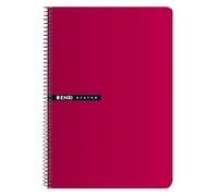Enri Cuaderno Espiral 100H 4º 70gr 4x4 mm Tapas Duras Rojo Set de 5 (Set de 5)