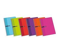 Enri Cuaderno Espiral 80 Hojas 1-4 60gr 4x4mm Con Margen Tapas Duras Color Surtido Set 5 Unidades (Set de 5)