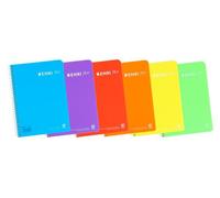Enri Cuaderno Espiral 80 Hojas 90gr 1 Línea Tapa Plástico Cuarto Surtidos (Set 5) (Set de 5)