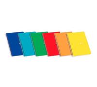 Enri Cuaderno Espiral 80H 1-4 60 gr Pauta 3 mm Con Margen Tapa Dura Color Surtido (Set de 5) (Set de 5)