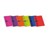 Enri Cuaderno Espiral 80H Folio 60 gr 4x4 mm C-Margen Tapas Blandas C-Surtidos (Set de 10) (Set de 10)