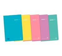 Enri Cuaderno Espiral Folio 80H 4x4 mm Tapa Pp Surtidos Pastel Set de 5 (Set de 5)