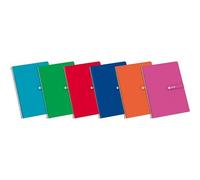 Enri Cuaderno Espiral Folio Tapa Dura 80 Hojas Doble Pauta 3 mm 60 gr Colores Surtidos (Set de 5) (Set de 5)