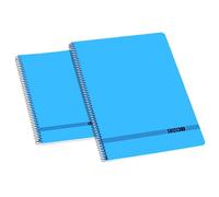 Enri Cuaderno Espiral Oficina 80H Liso Tapas Blandas 4º Azul (Set de 10) (Set de 10)