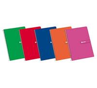 Enri, Cuadernos A4 (Folio), Tapa Dura, 80 Hojas Rayadas. Pack 5 Libretas, Colores Aleatorios