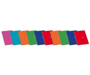 Enri, Cuadernos A5 (Folio 4º), Tapa Blanda, 80 Hojas Rayadas. Pack 10 Libretas, Colores Aleatorios