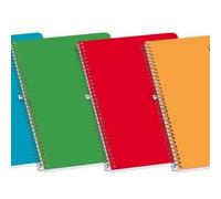 Enri fº tapa dura cuaderno espiral pauta 3 con margen - 80 hojas - tapa dura resistente - pauta 3 con margen - espiral para mayor comodidad - colores surtidos (5 uds)