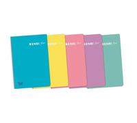 Enri plus 4º cuaderno espiral 4x4 - tapa de plastico - 80 hojas 90gr - colores surtidos (5 uds)
