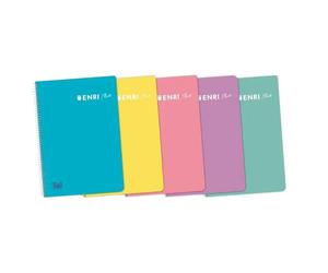 Enri plus 4º cuaderno espiral 4x4 - tapa de plastico - 80 hojas 90gr - colores surtidos (5 uds)