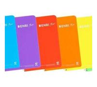 Enri plus cuaderno espiral formato cuarto pautado 3.5 con margen - 80 hojas 90gr - cubierta de plastico - colores surtidos (5 uds)