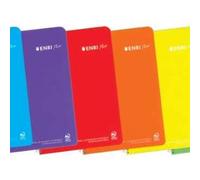 Enri plus cuaderno espiral formato folio pautado 2.5mm - 80 hojas 90gr con margen - cubierta de plastico - colores surtidos (5 uds)
