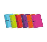 Enri Set de 5 Cuadernos Espiral Folio, 80 Hojas, 60 g, 4x4, M C-Margen, Tapas Duras C-Surtidos (Set de 5)