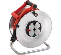 Enrollador de cable profesional Brennenstuhl SILVER-25 25 m H07RN-F 3G2,5 4x16A IP44 Plata - Nuevo