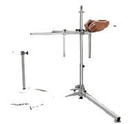 Enrollador de tuberías, con capacidad de carga de 200 kg, capacidad para 600 metros de tubería, soporte ajustable, color gris plateado, fabricado en hierro resistente