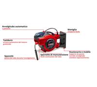 Enrollador manguera einhell con cable de 1 tomas y 30 m