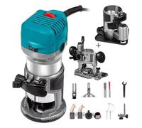 Enrutador De Madera, Máquina Cortadora, Recortadora Manual Eléctrica, Herramienta Carpintería 30000RPM, Recorte, Ranurado Y Tallado Potente Potencia(710W Set 3)