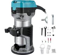 Enrutadora, enrutadora de madera de 710W, enrutadora para carpintería con tres mandriles, herramienta de enrutadora de madera con base fija, enrutadora para carpintería con carcasa de aluminio y veloc