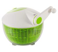 Ensaladera centrífuga de 26 cm - Blanca/Verde con botón de parada