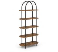 Ensured Stability & Long-Lasting: Thanks to the high-density MDF board and well-structured metal frame design, this tall bookshelf can withstand the challenge of long-term use. What's more, the sturdy