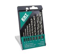 ENT 09248 Juego de 8 brocas para madera HSS-G - 3-10 mm - brocas helicoidales afiladas en HSS