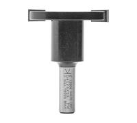 ENT 13964 Fresa de ranurar, en carburo, vástago (S) de 8 mm, diámetro (D) de 40 mm, NL de 6 mm, GL de 50 mm, montada en un mandril de sujeción