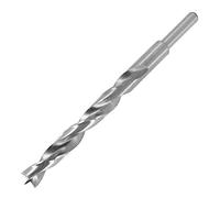 ENT 50415 Broca de madera de espiral Ø 15 mm, extra larga de 200 mm, HSS-G, con punta de centrado y cortador preliminar, D 15 x NL 135 x GL 200 mm, S 10 x 40 mm