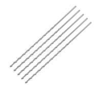 ENT 50444 Broca de madera de espiral Ø 4 mm en paquete de 5 unidades, extra larga de 200 mm, HSS-G, con punta de centrado y cortador preliminar, D 4 x NL 135 x GL 200 mm, vástago cilíndrico
