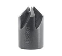 ENT 50503 Avellanador de inserción HSS, diámetro (d) 3 mm, D 12 mm, E 90°, GL 25 mm, derecho