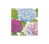 Entertaining with Caspari Hydrangea Garden - Servilleta de papel para cócteles, color azul, 12,7 x 12,7 x 3 cm