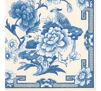 Entertaining with Caspari - Servilletas de cóctel, color azul y blanco, caja de 40