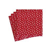 Entertaining with Caspari Servilletas de cóctel con puntos pequeños, color rojo, 20 unidades