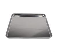 Entgoinggo Bandeja de horno resistente de acero inoxidable, para conducción uniforme del calor, para hacer galletas cuadrada con acabado dorado (40 x 40 x 2,5 cm)