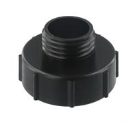 Entgoinggo IBC Adaptador de tanque de agua S100x8 a S60x6 negro 100 mm a 60 mm, reductor de rosca, para contenedores 640L-1000L, conector de lluvia de plástico