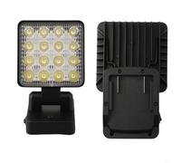 Entgoinggo Luz de trabajo LED inalámbrica, para Metabo 18 V BS18, para LT SB18 SSD18 cabezal inclinable de 90 ° con gancho linterna de 3 modos, para camping, taller, uso al aire libre