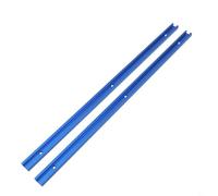 Entgoinggo Paquete de 2 pistas de inglete de doble ranura en T, para mesa de enrutador, ranura de aleación de aluminio, con agujeros de montaje, para herramientas de carpintería y abrazadera de acción