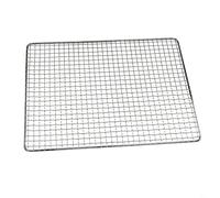 Entgoinggo Rejilla de barbacoa de hierro galvanizado, para carne de pescado y verduras, estante cuadrado resistente, para cocinar al aire libre y interior, barbacoa fácil de usar, soporte fiable (50 x
