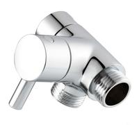 Entgoinggo Válvula desviadora de ducha de 3 vías G1/2 divisor de adaptador en T de latón, para soporte de montaje de cabeza fija y de mano, conector de fontanería de baño, control de salida dual