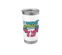 Entrenamiento porque mi esposa es caliente, gimnasio de fitness para hombres divertidos Vaso térmico de acero inoxidable de doble pared
