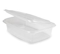 Envases Microondas PP - 50 Und, Tapers para Comida, recipiente desechable, Taper Plástico, Envases de Plástico con Tapa, Tapper rectangular reutilizable (Envase Microondas 500cc)
