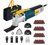 Enventor 300W Multiherramienta Oscilante, 6 Velocidades, 28 Accesorios | Herramientas Oscilantes, 15000-22000RPM, Herramienta Multifunción para Cortar, Lijar, Raspar, Serrar y Tronzar