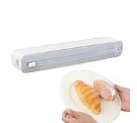 Envolvedor de Rollos con Cortador | Dispensador Magnético Recargable con Cuchilla - Envase para Film Transparente y Aluminio - Para Cocina Frigorífico Armario Pared Despensa