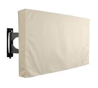 EnxJire Funda TV Exterior Cubierta de TV for exteriores, cubierta impermeable a prueba polvo, conjunto, funda televisión Oxford(Beige,36-38inch)