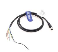 Eonvic Cable M8 de 8 pines A de código hembra a sensor de aviación abierto, cable eléctrico blindado impermeable para control de automatización industrial, red de bus de campo
